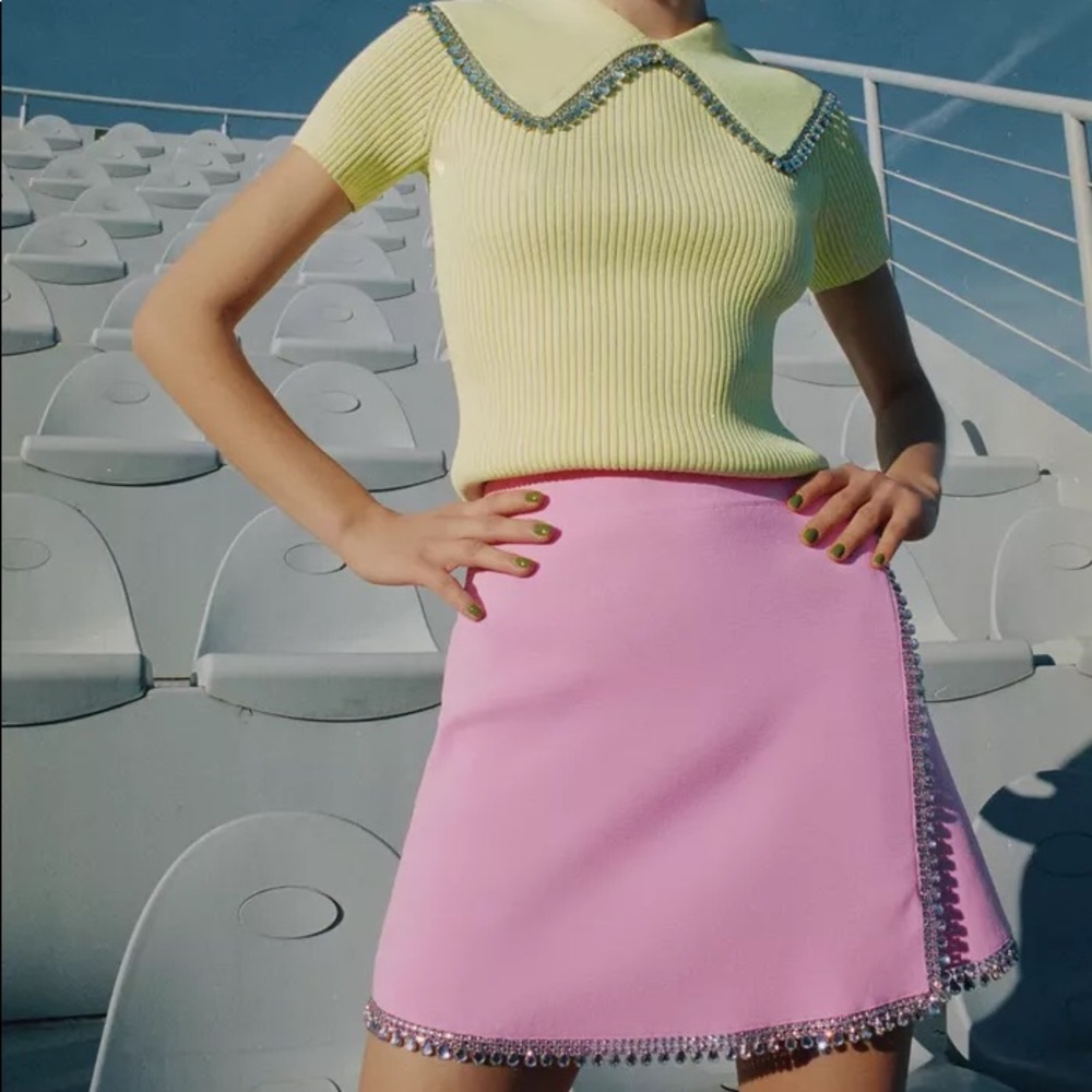 ZARA Jewel Appliqué Knit Set